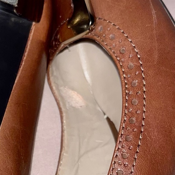 Franco Sarto Brown High Heel Pumps with Gold Buckle Accent - Picture 9 of 9